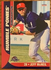 JEFF McNEIL, '18, MINOR LEAGUE ROOKIE CARD, BASEBALL SUPERSTAR, ATHLETICS !