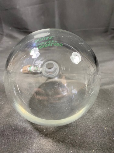 CHEMGLASS 500mL Airfree Shlenk Single Neck Reaction Flask Valve 24/40 AF-0520-27 - Picture 4 of 6