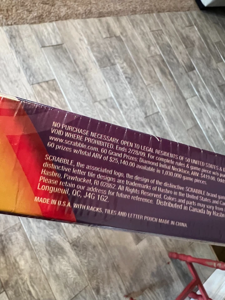 SCRABBLE Crossword Game 2007 Parker Brothers Hasbro Board Family Fun New Sealed - Image 4 of 4