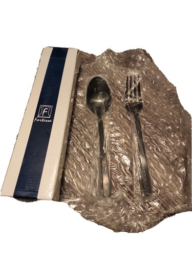 Fortessa Arezzo Brushed Black Flatware Set