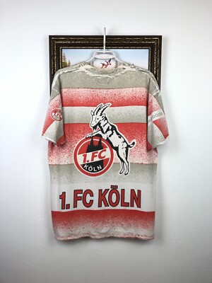 Vintage 90's FC Koln Football Shirt Soccer Jersey Over Print Mens Trikot  XL