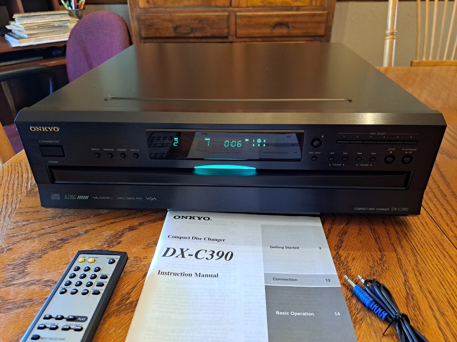 💥Onkyo 6 Disc CD Changer Player DXC390 w/ Remote EXCELLENT WORKING