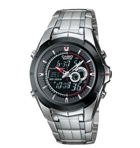 casio edifice silver gold