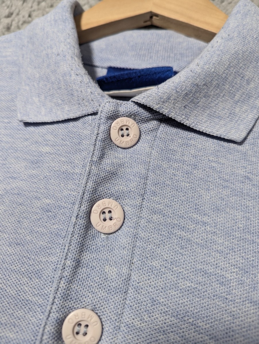 Vintage Umbro England Football Polo Shirt Mens Large Grey Blue