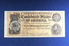 1962 Topps - Civil War News Currency - $500 - Serial #33546 - exMtNrMt Condition