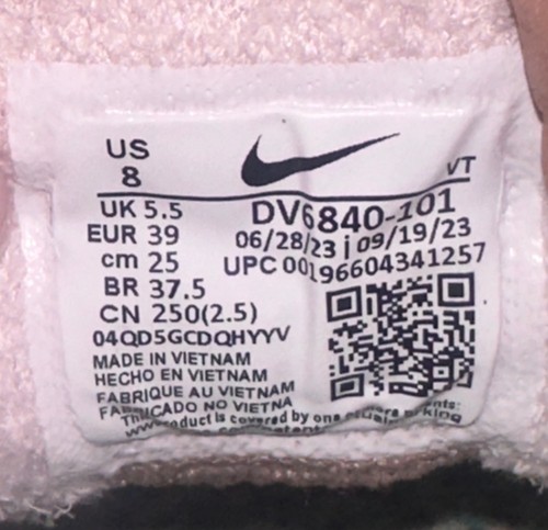 NIKE Air VaporMax 2023 Flyknit Oatmeal Pearl Pink Train Running Shoes Wmn 7.5 8 - Picture 9 of 9