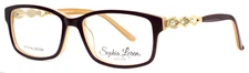 SOPHIA LOREN 1550 173 Wine Womens Rectangle Eyeglasses 53-15-140 B:35