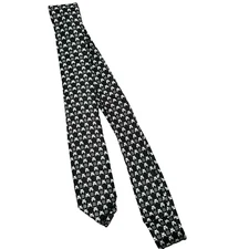 Black Tie Geek All Polyester Novelty Space Invaders Skinny Neck Tie 58"L 2"W NEW
