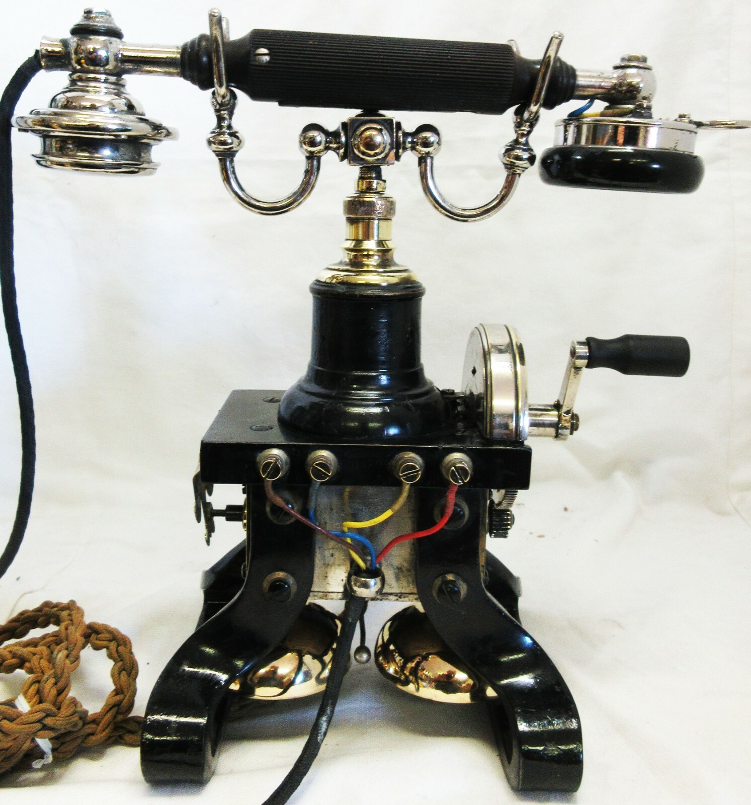 L.M. Ericsson Skeletal Desk Telephone "Eiffel Tower" Phone Circa 1895