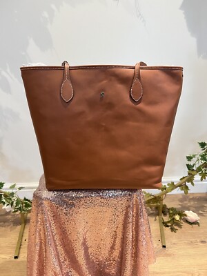 JOULES Langton Leather Tote Bag Shopper Large Handbag In Tan NEW FREEPOST  CN01