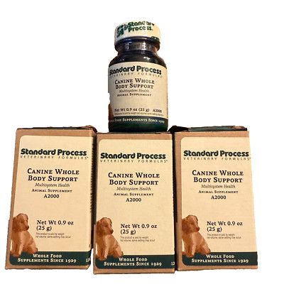 4 New Standard Process Canine Whole Body Support Animal Supplement .9oz Each