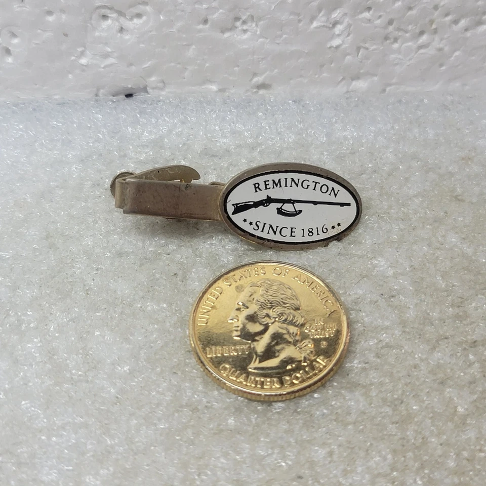 Remington Shotgun Since 1816 Tie Clip White Enamel Mercury Industries - Image 2 of 4