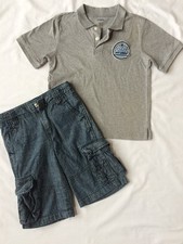 Gymboree Boys Size 5 Shirt Cargo Short LOT Racing Denim Jean Polo EUC 2 pieces