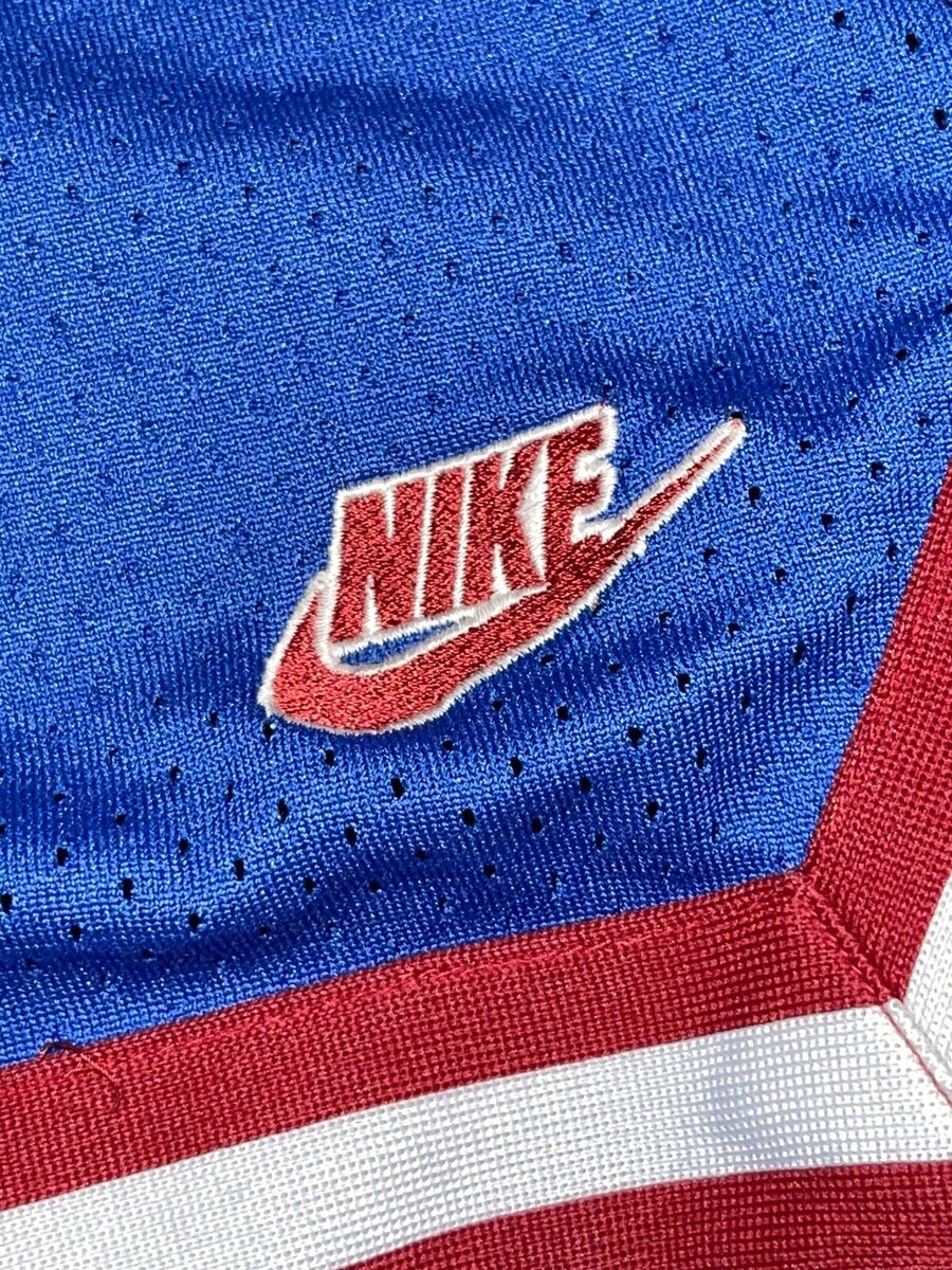 Nike Supreme Court Basketball Shorts Red White Blue Mesh Mens Size