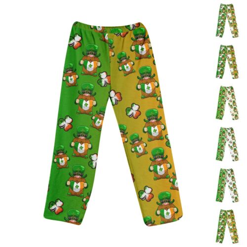 Anime Pajama Pants Sleepwear Elastic Waist Comfy Straight Yoga Trousers
