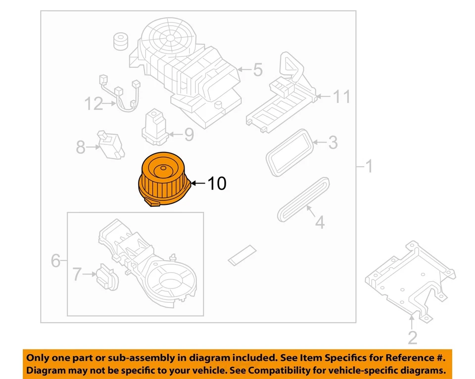 Б/у задний двигатель вентилятора ОВК подходит для: 2015 Nissan Pathfinder задний класс B - Изображение 3 из 4