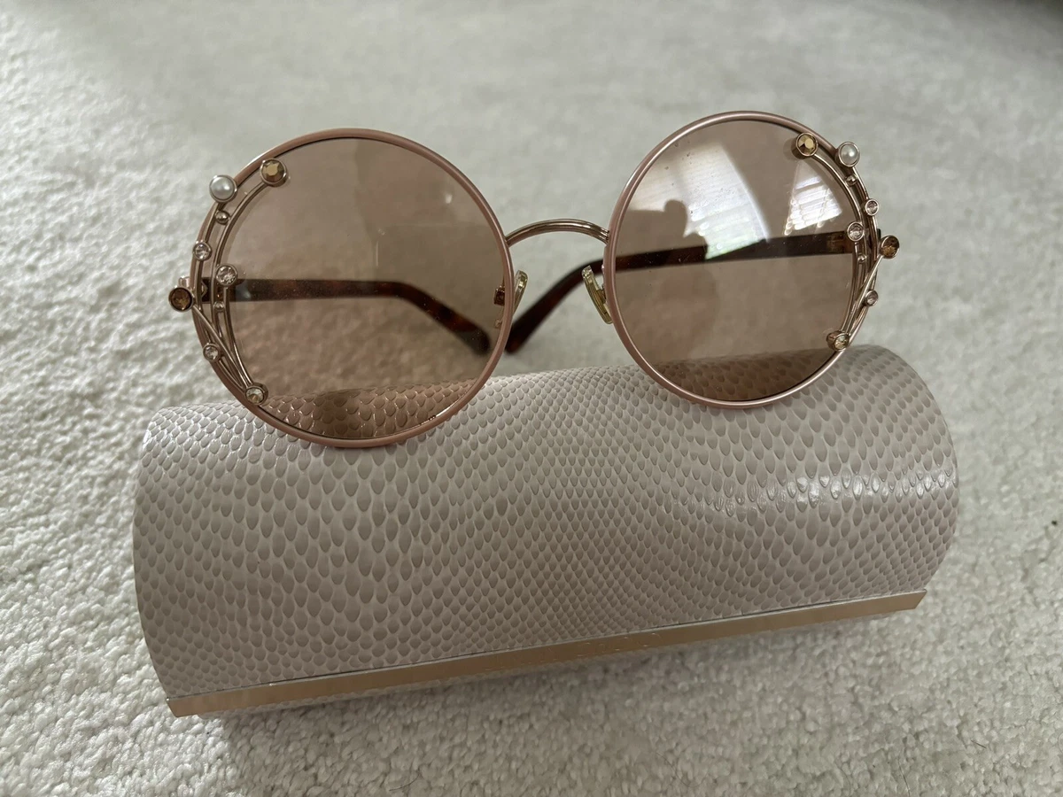 Jimmy Choo Pink Round Sunglasses for Women for sale | eBay display picture 2