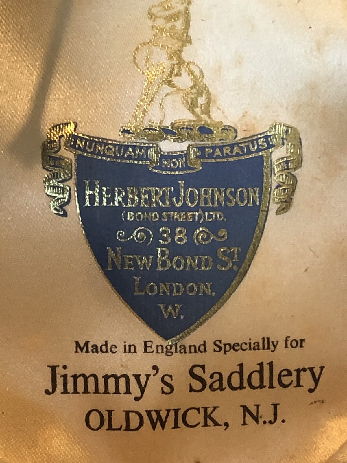 Herbert Johnson Vintage Bowler Hat Size 7 Made For Jimmy’s Saddlery