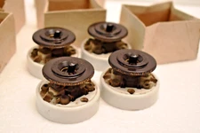 Antique Bakelite Electric Switch Ceramic Germany 5Amp 250V Original Box 4 Pc"Ib1