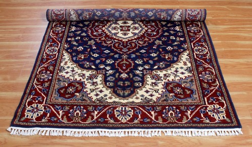 Mano Anudado Semi Antiguo Lana Área Alfombra Oriental Living Dormitorio 1.2x1.8m - Imagen 2 de 17