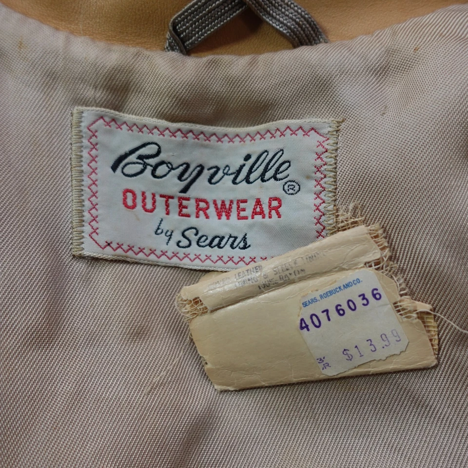 20s 30s VTG SEARS Cowboy Leather Jacket Kids 6 7 Western Fringe BOYVILLE Roebuck - Image 3 of 4