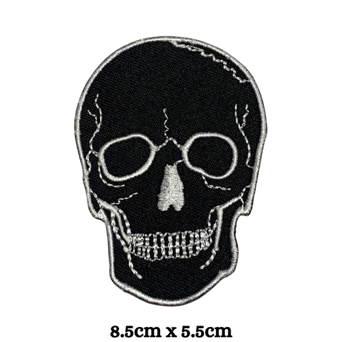 Skull Iron On Patch Embroidered Sew On Applique Different Skeleton Badges - Picture 2 of 10