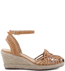 nude low wedge shoes