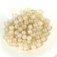 Czech Pressed Druk Round Smooth Glass Beads 4mm Beige Opal Luster 100 pcs CL852