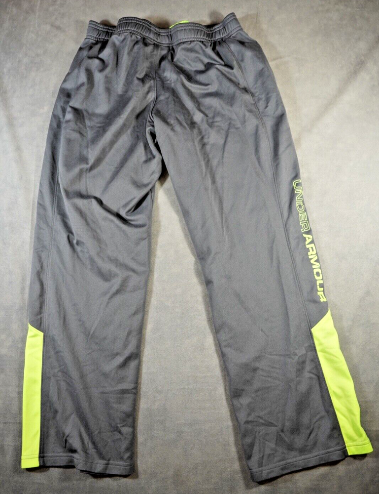 Under Armour Youth Loose Fit Gray Track Gym Pants with Logo YXL