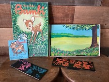 Vintage 1966 Walt Disney  s Bambi Cartoon Kit Colorform 402 - Near complete