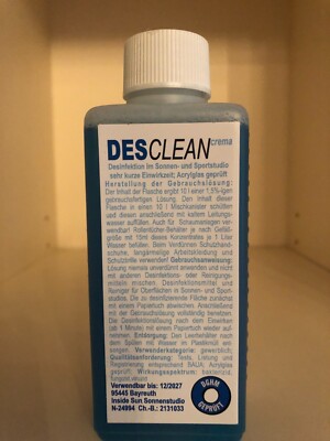 Desinfektionsmittel, Solarium, Sonnenbank,  150 ml - ergibt 10 Liter
