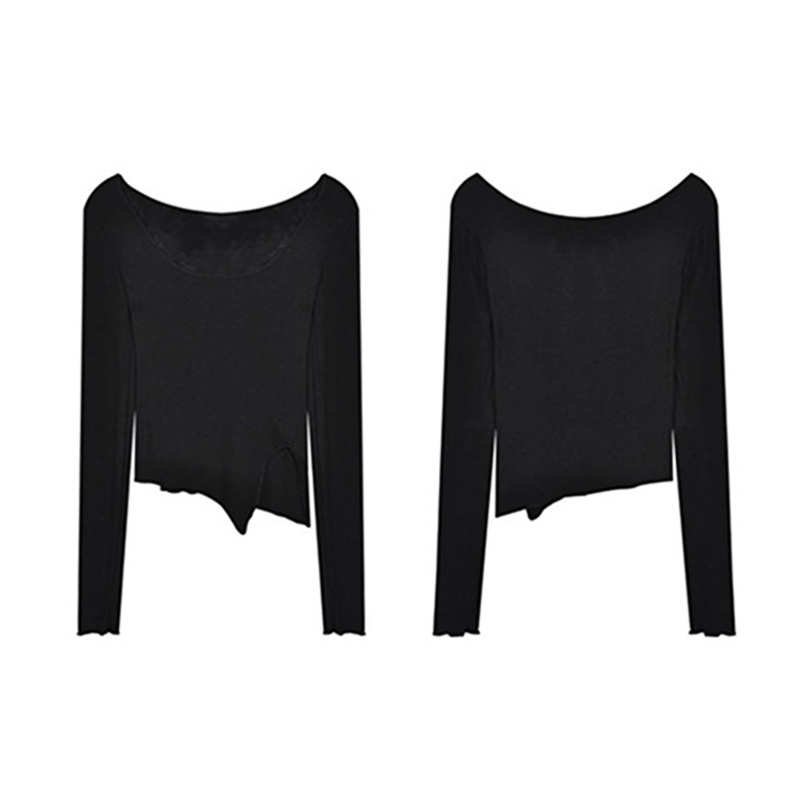 Basic Top 3d Cutting Warm Elegant Fashion Autumn Ladies Skinny Top Lightweight eBay