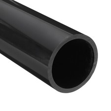 PVC Rigid Round Pipe 63.8mm 2 1/2 Inch ID 75mm 3 Inch OD 350mm Dark Grey