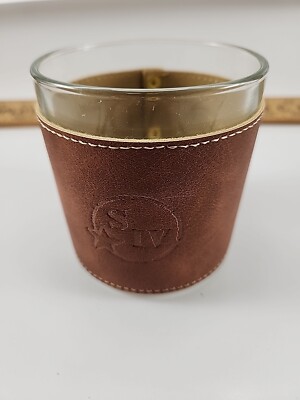 NEW 2024 Holiday Maker's Mark Bourbon Embossed Leather Wrapped Rocks Glass