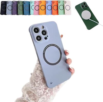 Duriantea Ultra Thin Hard PC Magnetic Frameless Case for iPhone 16 15 14 Pro Max