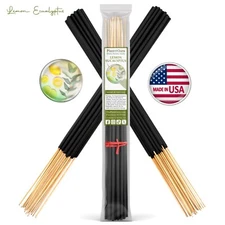 LEMON EUCALYPTUS Incense Sticks 19" Jumbo Extra Large Bulk Handmade Hand Dipped