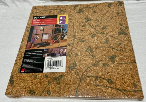 Cork Tiles 12" X 12" Boone 4-Pack Tiles NEW Green Ivy Pattern Tons of Uses - Picture 2 of 4