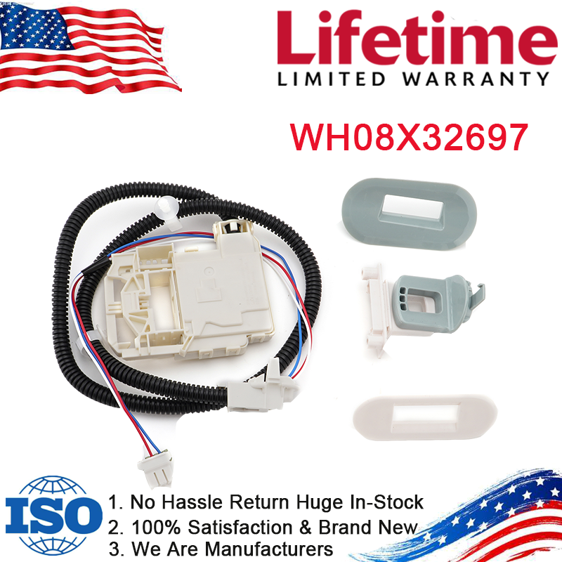 Washer Lid Lock Switch Assembly Kit WH08X3297 For Hotpoint WH08X31577 WH01X24114