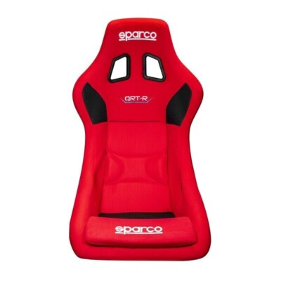Sparco 008012RRS QRT-R FIA Fixed Bucket Racing Seat Red Fiberglass Large Driver