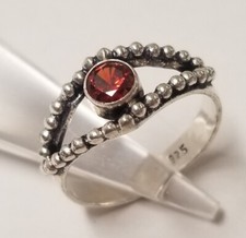 Ruby Gemstone Solid 925 Sterling Silver Ring sz 9 2.9g T.W 