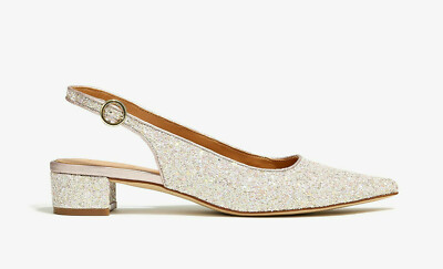 iridescent low heels