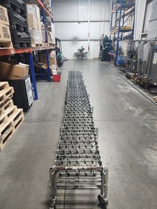Nestaflex 226 expandable skate wheel conveyor 7'-16'10" by 18 wide