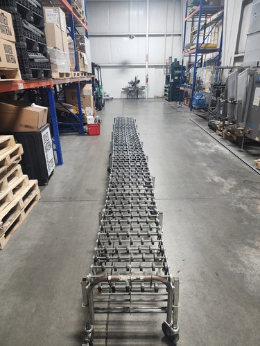 Nestaflex 226 expandable skate wheel conveyor 7'-16'10" by 18 wide