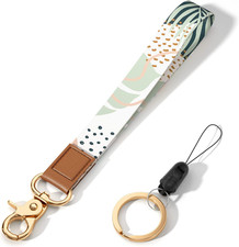 Wrist Lanyard Key Chain, Cute Wristlet Strap Keychain Holder for Women Men Car K