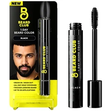 The Beard Club 1 Day Temporary Beard Dye for Men - Black Beard, Mustache & Ey...