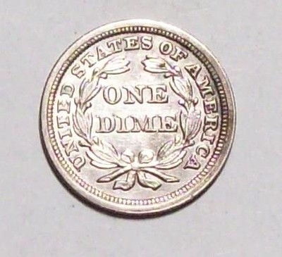 1858-P Seated Liberty Dime 85% Full Head SHARP AU++ #23C55 | eBay