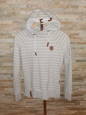 Naketano Hoodie grau/weiß gestreift Gr. S Damen neuwertig