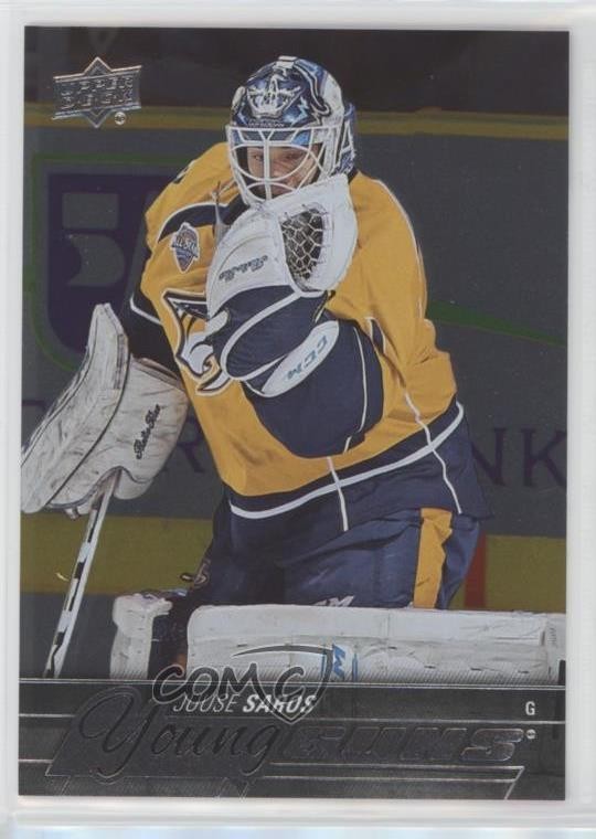2015-16 Upper Deck Young Guns Silver Foil Board Juuse Saros #464 Rookie RC
