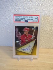 2020 Topps Chrome Black Super Futures Gold Refractor /50 Tommy Edman Auto Mint