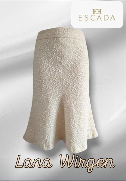 Women Escada Skirt Beige Wool 40 / L / 48